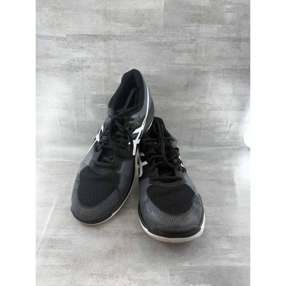 ASICS Gel-Tactic Women Volleyball Shoes Black Silver 1072A035 Sz US 10.5